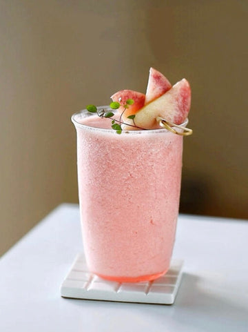 Peach and Basil Slishi